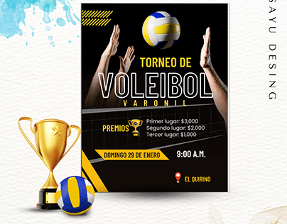 Poster de torneo Voleibol