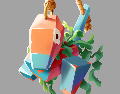 Porygon Hanging Pot - Concept Art