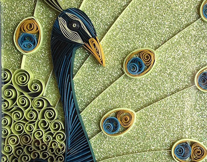 Paper Quilled Peacock