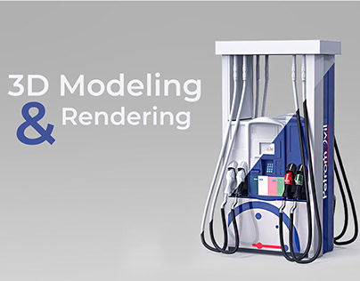 Gas Dispenser 3D model & Render (Petromovil)
