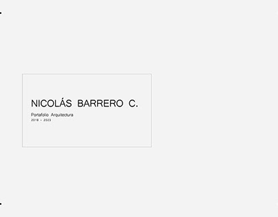 Portafolio arquitectonico - Nicolás Barrero C