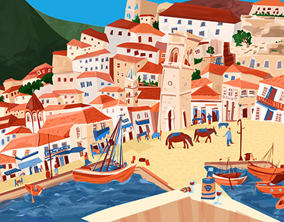 Hydra in Greece in the 60s for Lodestars Anthology