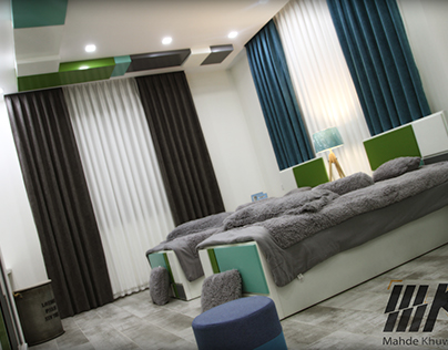Real Boys Bedroom Design ' Green & Blue '