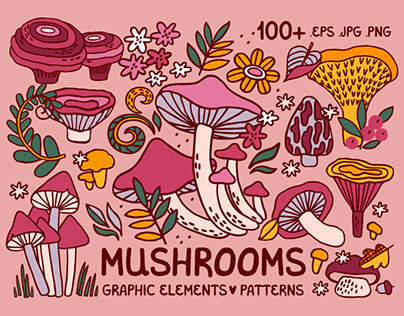 MUSHROOMS | graphics set