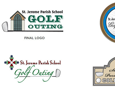 Golf Outing Logo Design - St. Jerome Parish School
