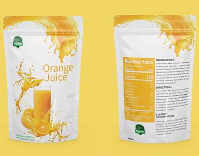 Orange Juice Pouch Design