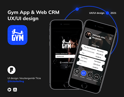 Gym App és Web crm UX/UI design