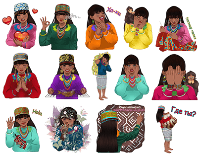 Stickers Peruvian girl in traditional clothing :)