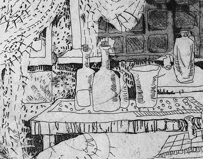 Where Is My Bottle? ‐series intaglio printing