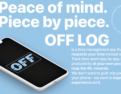 OFF LOG - mobile productivity app prototype