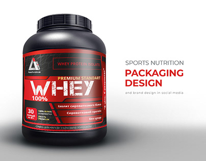 Sports nutrition packaging design and instagram design