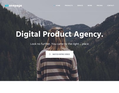 Aironepage – One Page Bootstrap Theme