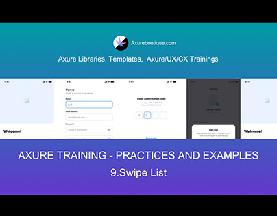 Axure Tutorial-Practices and Examples: 9.Swipe List