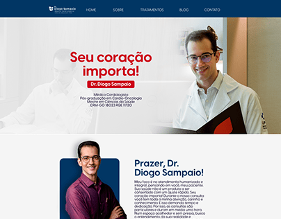 Site Institucional + Blog - Dr Diogo Sampaio