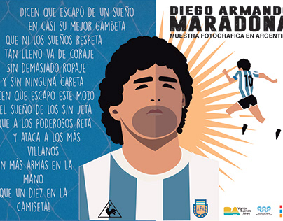 Ilustración Flat Diego Armando Maradona