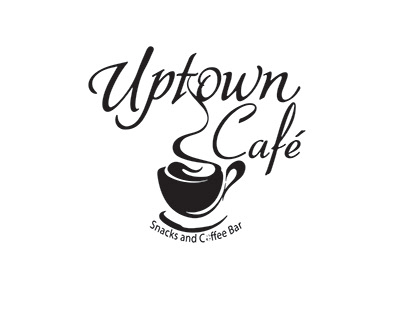 logo and branding of uptown cafe(snacks and coffee bar)