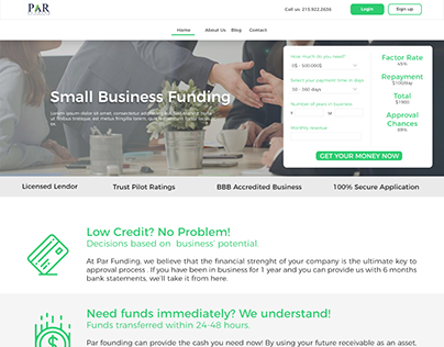 Loan Company Landing Page