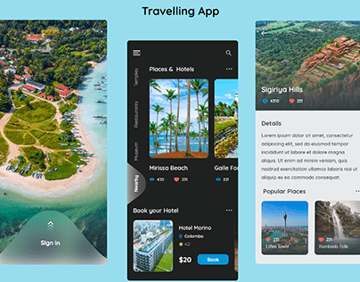 Travelling App Mobile UI Design