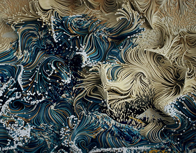 Particles of Great Wave