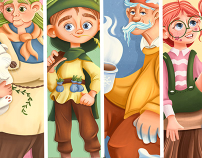 Character design for tea packaging