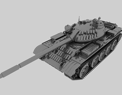 T-55 in Autodesk Maya