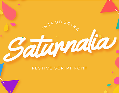 FREE | Saturnalia Festive Script Font