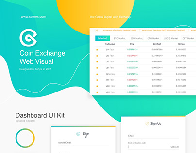 BlockChain Coinex Coin Exchange Web/Ui design
