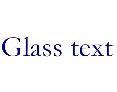Glassy text