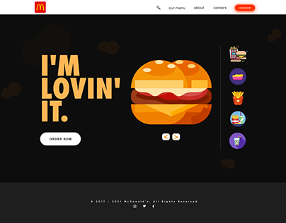 Website UI mockup Design - McDonald's