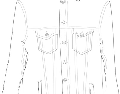 Jean Jacket - Technical Drawing