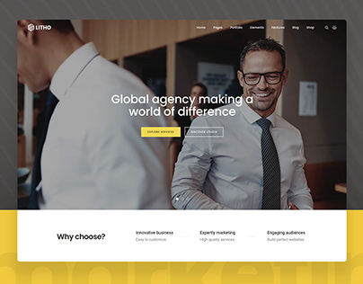 Litho - Elementor WordPress Theme - Marketing Agency
