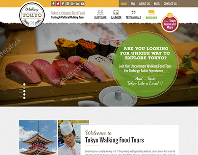 Tokyo Walking Foodie Tours Design by nexstair technoloy