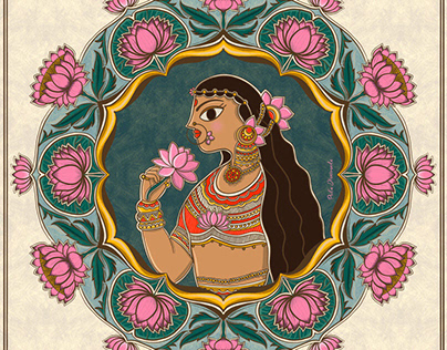 Madhubani Art inspired illustrations.