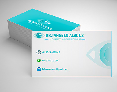 Business Card Design for DR.TAHSEEN ALSOUS