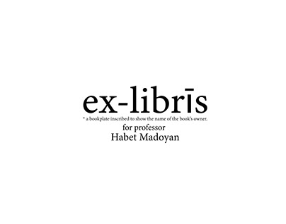 ex-libris for professor Habet Madoyan