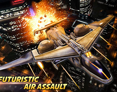 Futuristic air Assault Game (icon and screenshots)