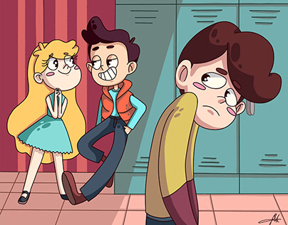 Unrequited love at shool - character design