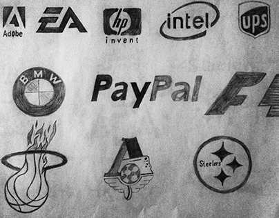 Sketching famous logos