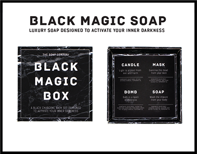 The Soap Company: Black Magic Box Bath Set