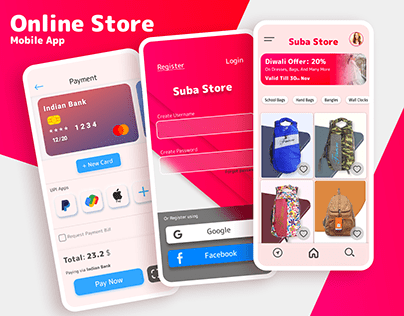 Online Store App Ui design.