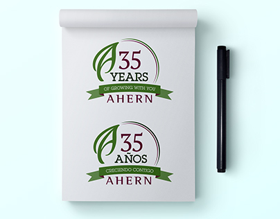 AHERN 35 year anniversary logo