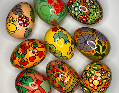 Wooden Eggs by Anastasia Kurganova (sold to USA/Russia)