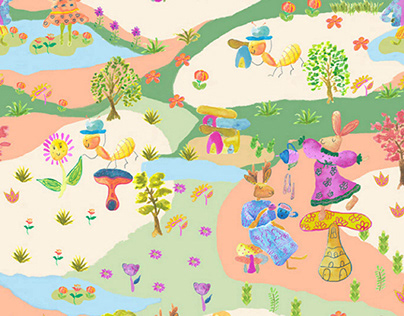 pattern: enchanted forest