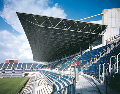 Prefab space frame stadium canopy