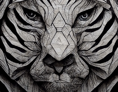 monochrome tiger