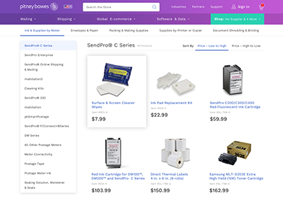 Pitneybowes's Product Listing Page Redesign