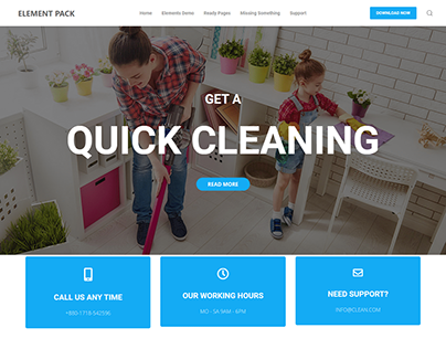Cleaning Landing Page