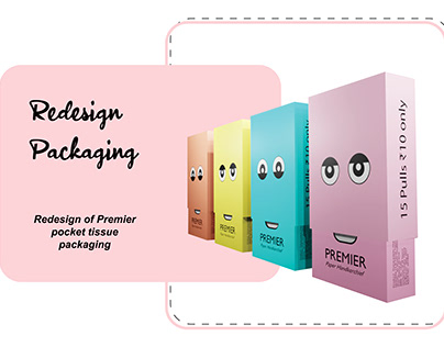 Redesigned pocket tissue packaging