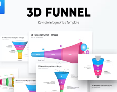 3D Funnel Infographics Keynote Template