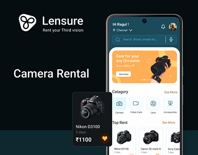 Project thumbnail - Camera Rental Andriod Application -UI Design